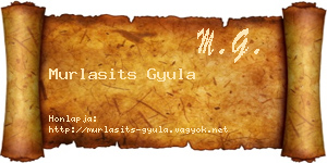 Murlasits Gyula névjegykártya